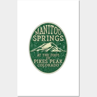 Manitou Springs Colorado Pikes Peak Mountains Posters and Art